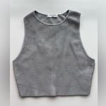 Aritzia  Babaton Sculpt Knit Racer Cropped Tank grey M Photo 1