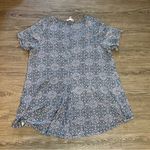 Philosophy Women's Size 2X Blue Floral Short Sleeve Tunic Top Photo 6