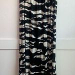 H&M  Black & White Patterned Maxi Skirt With Slit Photo 0