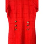 Ann Taylor  LOFT | 8 M | red tweed sheath mini dress Holiday Sheath Short Sleeve Photo 3