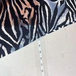 Chico's Women's Zebra Print Boat Neck Asymmetrical Tunic Top Black White Size XL Photo 6