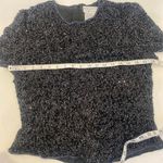 Papell Boutique Vintage Evening Beaded Short Sleeve Blouse Black Silk EUC Sz Sm Photo 11