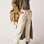 Free People NWT Tahiti Herringbone Cargo Pants Photo 5