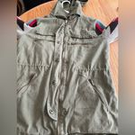 Thread & Supply Hooded Cargo Utility Jacket Aztec Knit Sleeve Green Size M Size M Photo 5