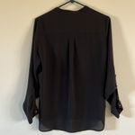 Mango MNG black button down blouse Photo 2