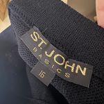 St. John  Black Knit Maxi Skirt Side Slit Photo 2