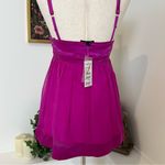 Bebe Y2K fuscia silk beaded babydoll with adjustable straps #glam #siren #Y2K Photo 4
