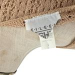 Eileen Fisher  Vintage Sweater Crochet Pointelle Knit Camel Tan Size 2 Medium Photo 10