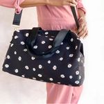 Alice + Olivia Daisy Black Duffel Bag and Daisy Reversible bucket hat set, new Photo 0