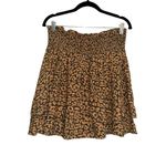 Rails Addison Batik Cheetah Print Tier Drop Waist Mini Skirt LARGE Photo 2