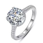 Sterling Silver SIZE 6 925 Luxury Sparkling Clear CZ Wedding Ring Photo 0