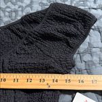 Lucky Brand  jet black short sleeve textured top rounded square neck medium NWT Photo 4