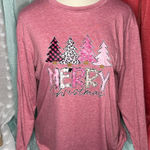 Source Unknown  Pink Christmas Long Sleeve Tee Photo 0
