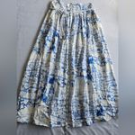 Calypso St. Barth  Coastal Sails Linen Blend‎ Maxi Skirt Size M Photo 7