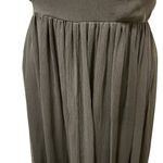 Banana Republic  100% SILK One Shoulder Maxi Dress Sz 8 Gown Vintage Y2K Witchy Photo 4