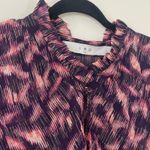 IRO Paris $645 Tyga Long Sleeve Tiered Mini Dress Purple Metallic Sz EU 36 US 4 Photo 3