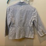 Arden B . Jacket White with blue pinstripe & gold metallic threading EUC Photo 1