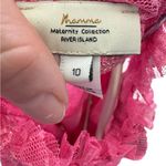 River Island  Pink Lace Ruffle Longsleeve Top Size 10‎ Gender Reveal Polka Dot Photo 7