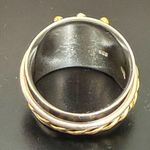 Vintage Handcrafted 925 Sterling Silver Amethyst Spinner Ring Size 8 7g. Photo 5