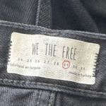 Free People Maggie Mid Rise Straight Black Jeans Distressed 29 Photo 3