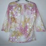 Robert Graham Split Neck/V-Neck Embroidered Multicolor Tunic/Blouse Size Medium Photo 1
