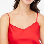 J.Crew NWT Candy Apple Red satin camisole - 2 small pinch marks from hanger Photo 1
