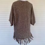 Ny Collection Fringe Batwing Poncho Top Size Medium Photo 2