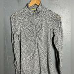 Athleta Mendoza 1/2 Zip Running Shirt Thumb Holes Space Dye Gray/Blue Sz XSmall Photo 0