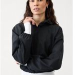 Athleta M Midday Cropped Hoodie Black Medium Photo 0