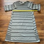 J.Jill Women’s A Line Sweatshirt Dress Striped Knee Length Size Small Photo 8