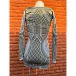 Intimately Free People Green and white long sleeve body con dress XS/S Photo 1