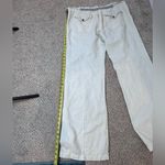 American Eagle  Linen Wide Leg Pants Ivory Women’s 12 Coastal Granddaughter Boho Photo 8