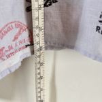 Banana Republic  Shirt Womens Sz L Long Sleeve Button Up Blue 100% Linen Animals Photo 7