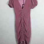 Privacy Please Sylvie Mini Dress Small Pink Ruched Metallic Barbie NWT Cocktail Photo 2