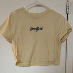 Topshop Yellow 'New York' Crop Top Photo 0
