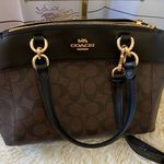 Coach NWOT Brown and Black Signature Shoulder Bag Photo 5