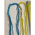 Lot of two beaded necklaces , turquoise yellow Photo 4