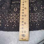 Boston Proper  Goth Cowgirl Dress Womens 14 Black Nude Lined‎ Crochet Bell Sleeve Photo 13