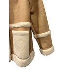 Avec Les Filles Anthropologie Darylane Tan Shearling Coat Jacket Size XL Women Photo 4