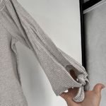 Lucky Brand  Women’s Off Shoulder Striped Gauzy Peasant Top Medium Black White‎ Photo 2