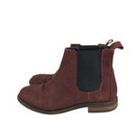 Clarks  Burgundy Chelsea Ankle Boots Women's Size 7.5‎ Western Maroon Pull On Photo 1