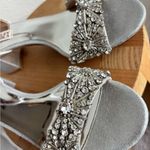Badgley Mischka Mareva Metallic Leather Embellished Shoes Heels Size 8 Photo 8