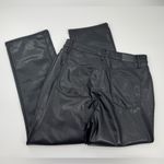 Judy Blue  Faux Leather Tummy Control High Rise Straight Pants Black Size 14W NWT Photo 1