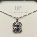 Bomb Party Necklace RBP4375 “Doesn’t Get Better Than This” CZ on Rhodium NWT Silver Photo 1