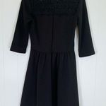 American Rag  Black 3/4 Sleeve Dress With Lace Detail M Photo 1