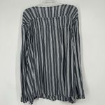 Old Navy NEW Boho Top Blue Stripe Long Balloon Sleeves Tie Neck Size XXL Photo 5