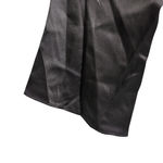 Cinq à Sept Black Satin Plunge Neck Peplum Blouse Bell Sleeves Top | Size 8 Photo 2