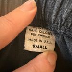 RUSS BERENS Malibu | 90s Vintage Black Linen Lace Trim Cropped Pants | Small Photo 5