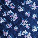 H&M HM floral dress sz 8 cap sleeve v neck lightweight LOGG blue pink flower Photo 5