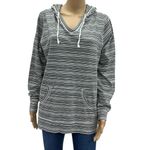 Made for life  Striped V Neck Hooded Pullover Kangaroo Pocket Long Sleeve Tee XL Photo 2
